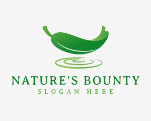 Natural Leaf Ripple logo design