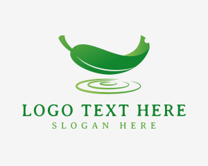 Sustainable - Natural Leaf Ripple logo design