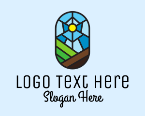 Window - Rural Valley Landscape logo design