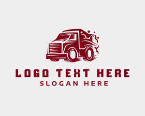 Truckload - Freight Truck Smoke logo design