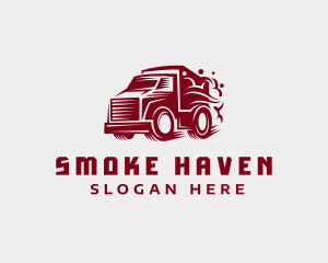 Freight Truck Smoke logo design