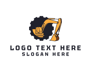 Engineer - Construction Excavator Gear logo design