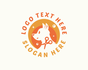 Scissors - Dog Animal Grooming logo design