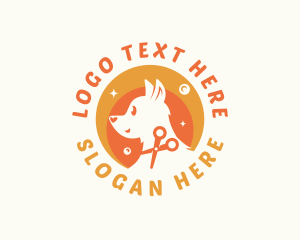 Dog Animal Grooming Logo