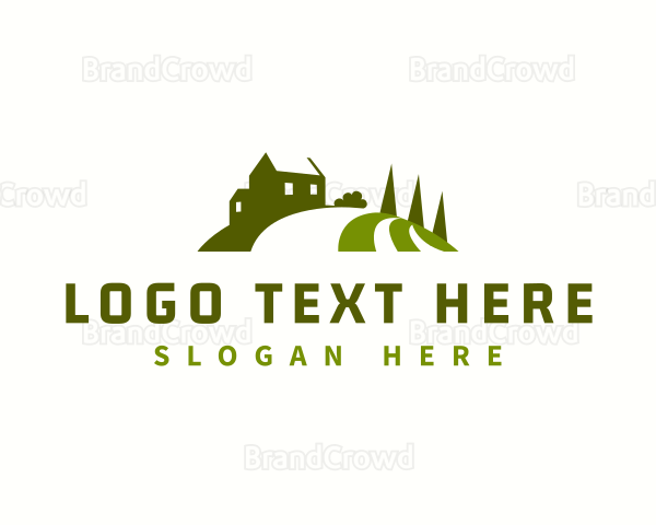 Landscaping Lawn Maintenance Logo