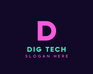 Generic Neon Tech logo design