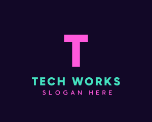 Generic Neon Tech logo design