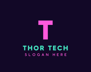 Generic Neon Tech logo design