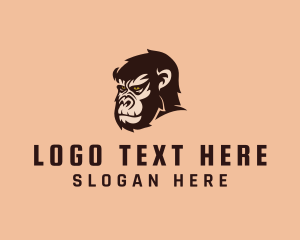 Mascot - Wild Gorilla Head logo design