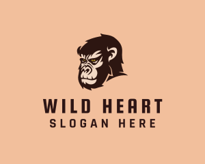 Wild Gorilla Head logo design