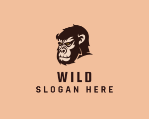 Wild Gorilla Head logo design