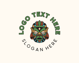 Heritage - Pagan Tribal Mask logo design