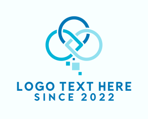 Cloud Storage - Futuristic Cyber Cloud logo design