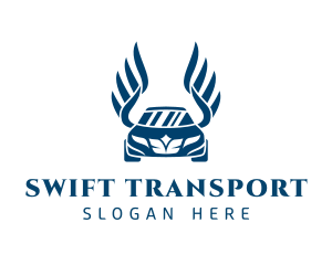 Blue Vehicle Wings logo design