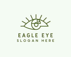 Eye Lashes Letter E logo design