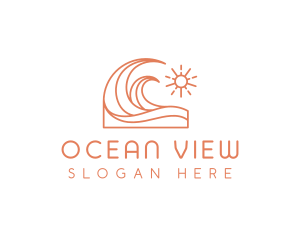 Swim Wave Ocean logo design