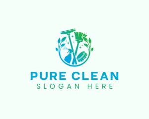 Housekeeping Sanitation Maintenance logo design