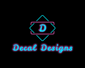 Summer Glowing Neon Club logo design