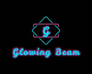 Summer Glowing Neon Club logo design