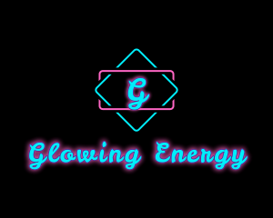 Summer Glowing Neon Club logo design