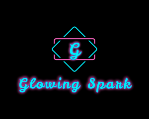 Summer Glowing Neon Club logo design