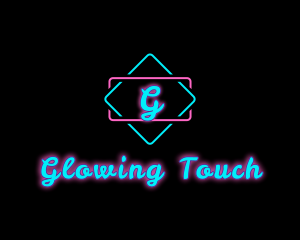 Summer Glowing Neon Club logo design