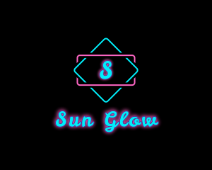 Summer Glowing Neon Club logo design