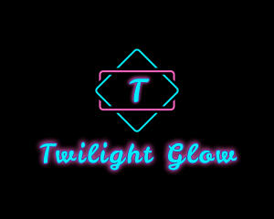 Summer Glowing Neon Club logo design