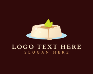 Cafe - Panna Cotta Dessert Pudding logo design