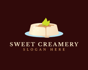 Panna Cotta Dessert Pudding logo design