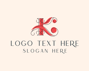 Beauty Salon - Elegant Agency Letter K logo design