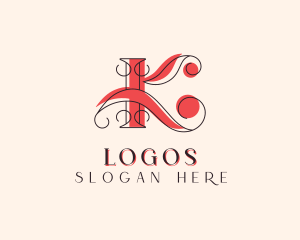 Stylish Boutique Letter K Logo