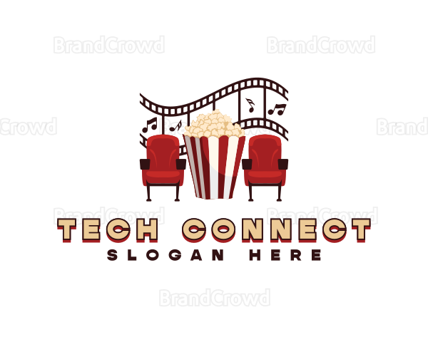 Cinema Chair Popcorn Logo