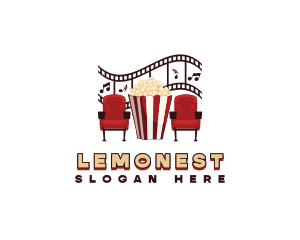 Musical - Cinema Chair Popcorn logo design