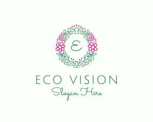 Eco Flower Garland logo design