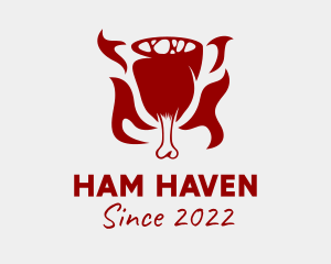 Ham - Meat Ham Grill logo design