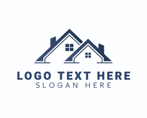 Roof - House Real Estate Property logo design