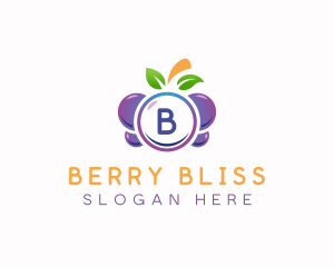 Grapes Berry Fruit logo design