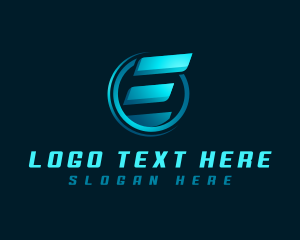 Courier - Tech Startup Letter E logo design