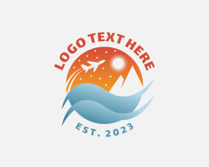 Tourist - Plane Wave Travel logo design