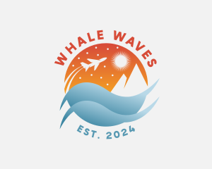 Plane Wave Travel logo design