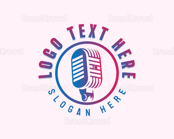 Microphone Radio Podcast Logo