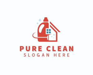 Detergent Sanitation Cleaning logo design