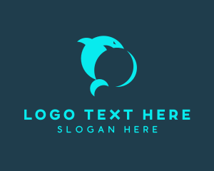 Chat - Shark Chat App logo design