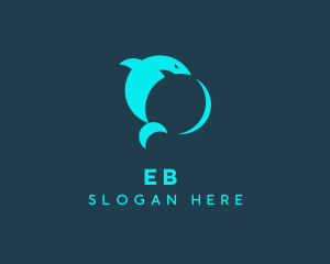 Scary - Shark Chat App logo design