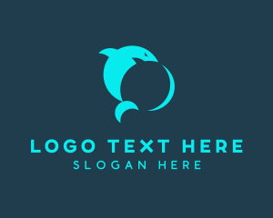 Ocean - Shark Chat App logo design