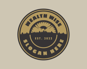 Sawmill - Forest Mountain Sawmill logo design