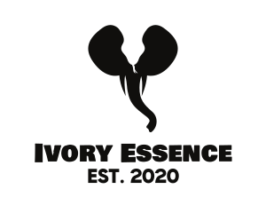 Ivory - Silhouette Elephant Snake logo design