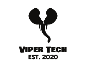 Viper - Silhouette Elephant Snake logo design