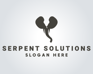 Elephant Snake Wildlife logo design